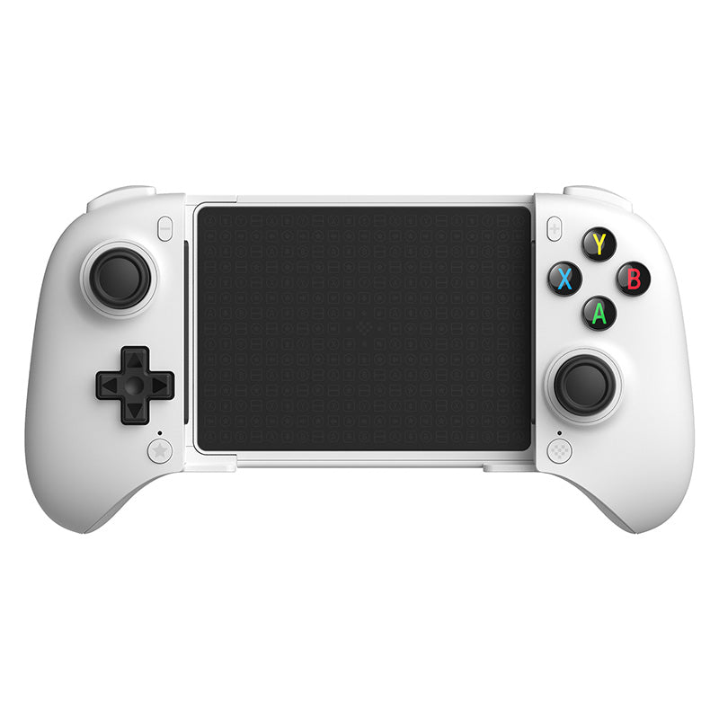 Vista frontal limpia del 8BitDo Ultimate Mobile Gaming Controller en variante blanca