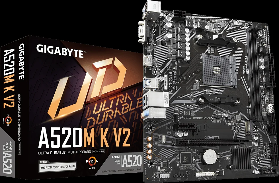 Imagen oficial GIGABYTE de GIGABYTE A520M K V2