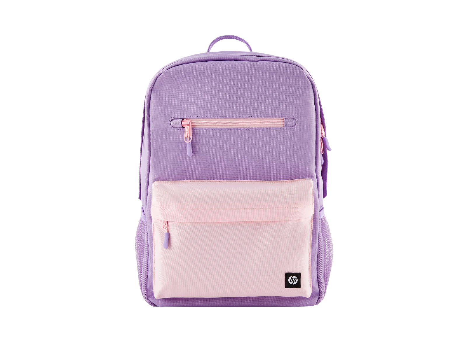 Vista frontal oficial de la mochila lavanda HP Campus 7J597AA