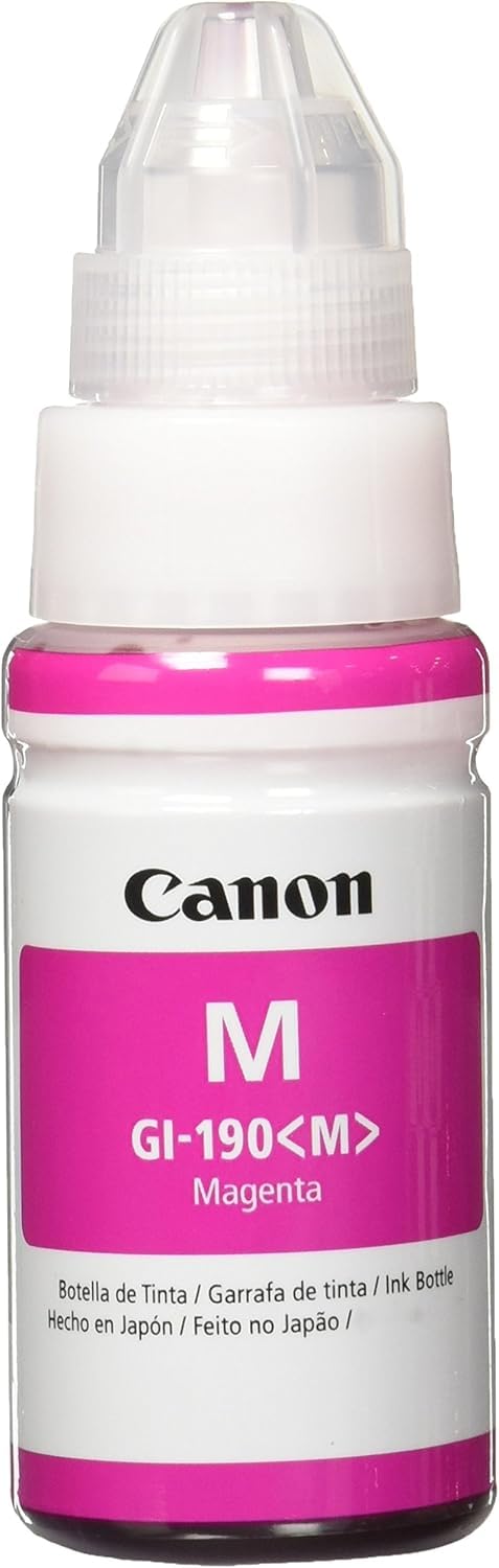 Botella aislada de tinta Canon GI-190 Magenta, referencia 0669C001AB