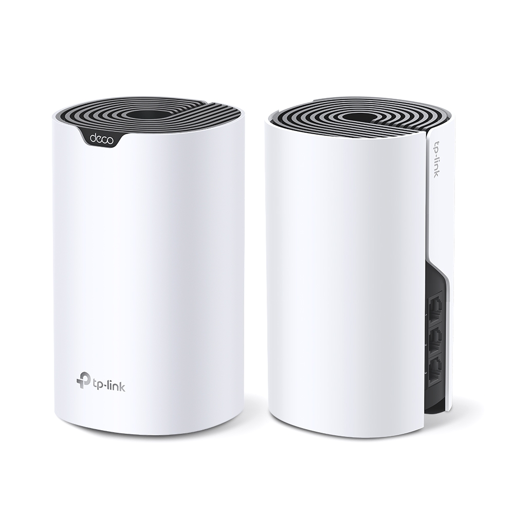 Vista oficial de dos unidades del sistema TP-Link Deco S7 2-Pack
