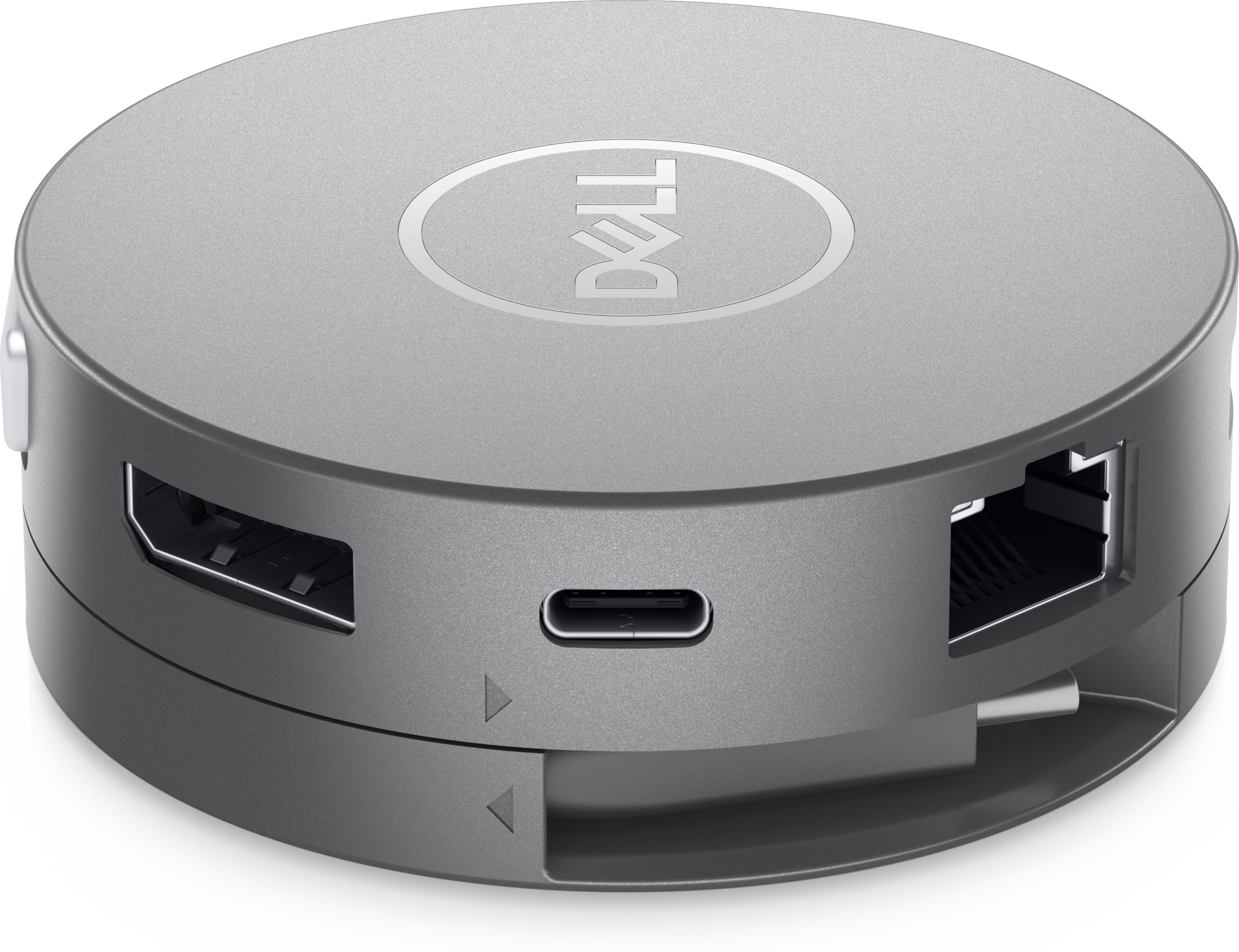 Vista angular limpia del adaptador USB-C Dell DA310