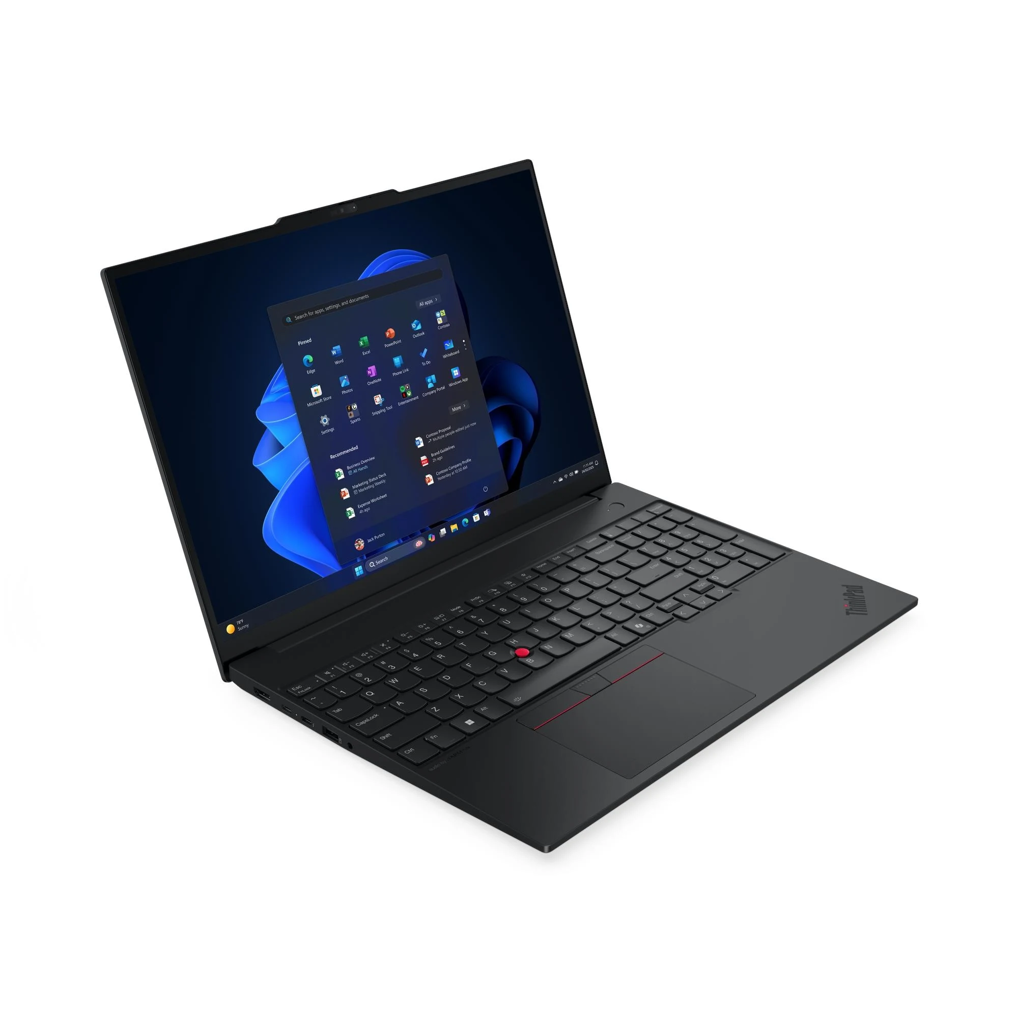 Vista oficial lateral de Lenovo ThinkPad E16 Gen 3 (Intel)