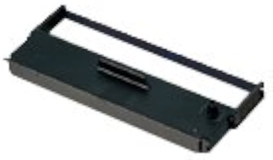 Cinta de impresión Epson ERC-31B negra aislada sobre fondo blanco