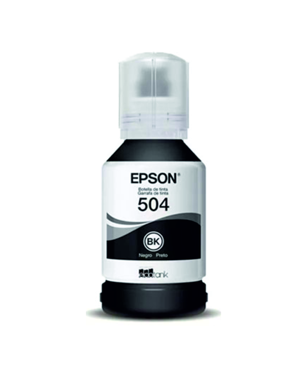 Botella limpia de tinta Epson T504 negra
