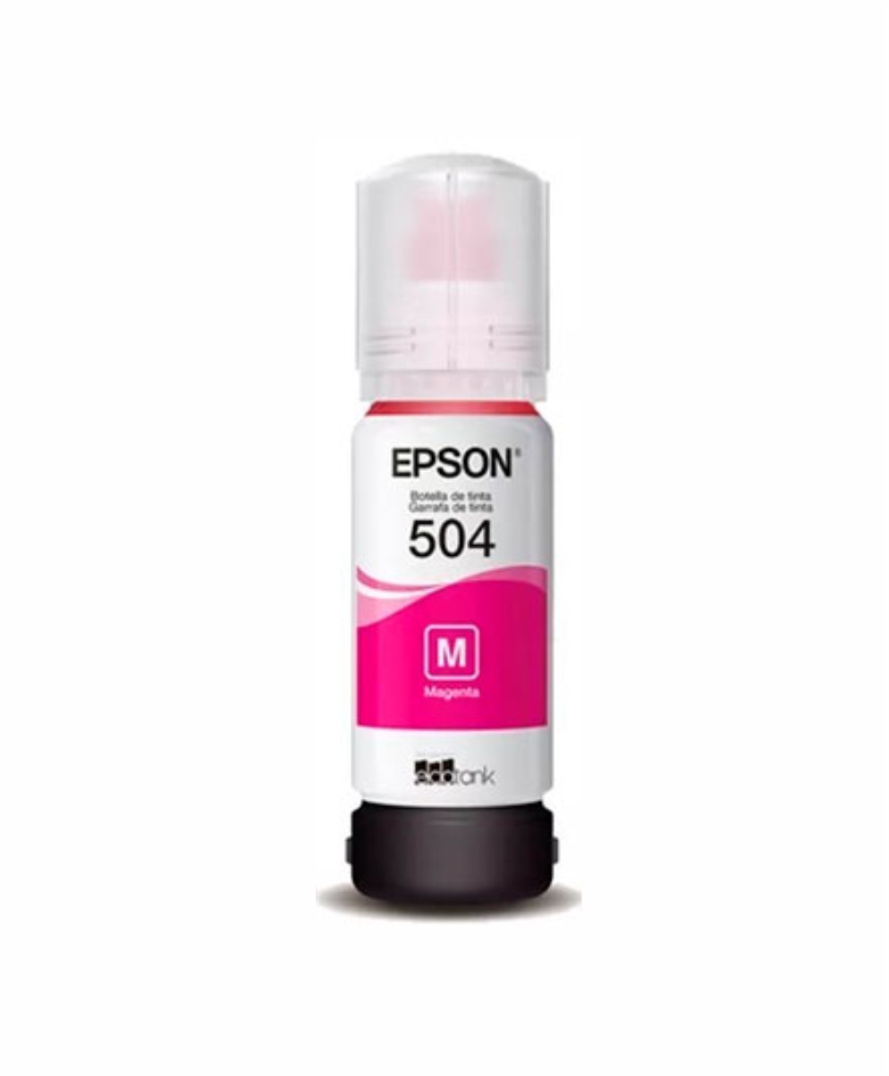 Botella limpia de tinta Epson T504 magenta