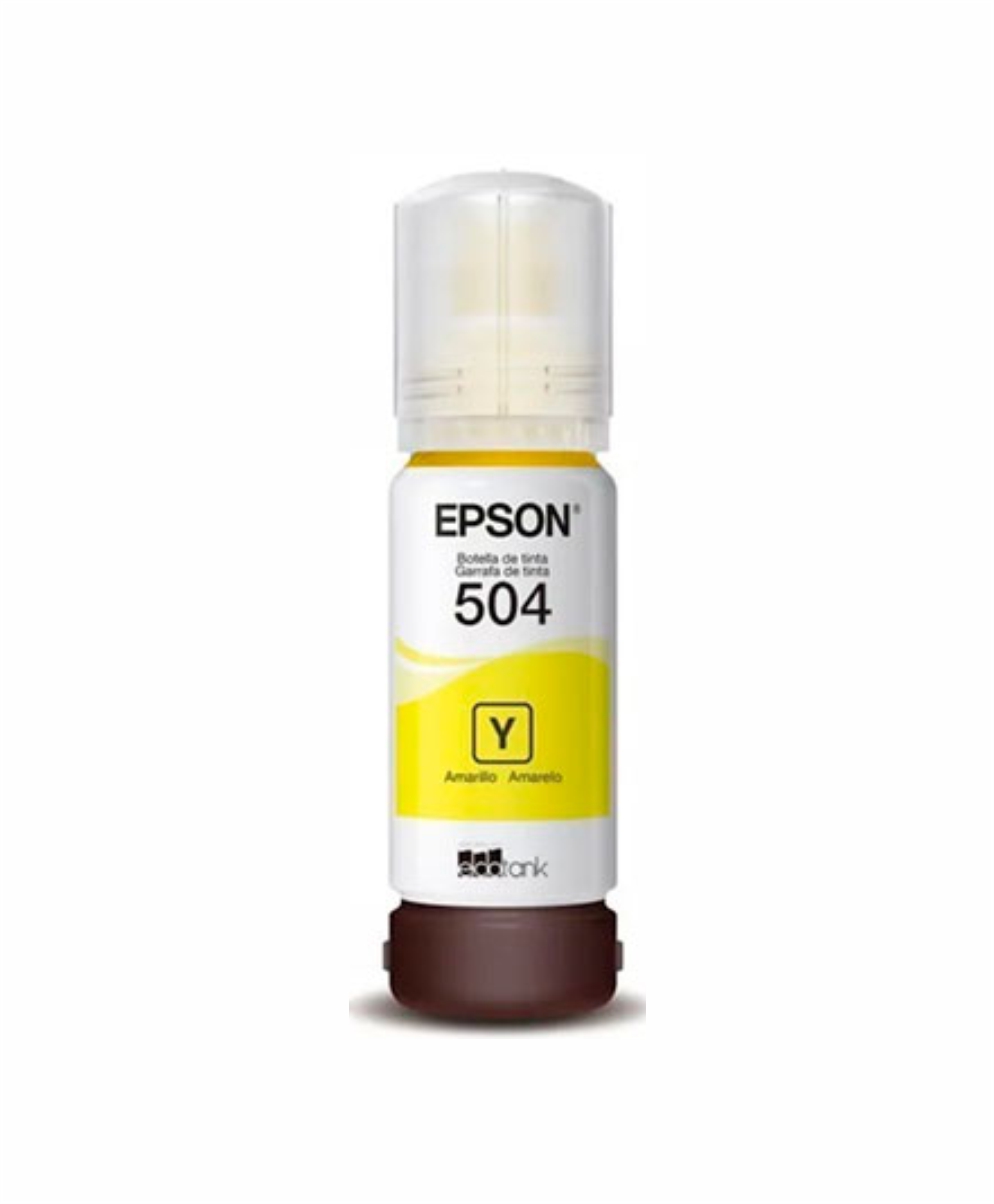 Botella limpia de tinta Epson T504 amarilla