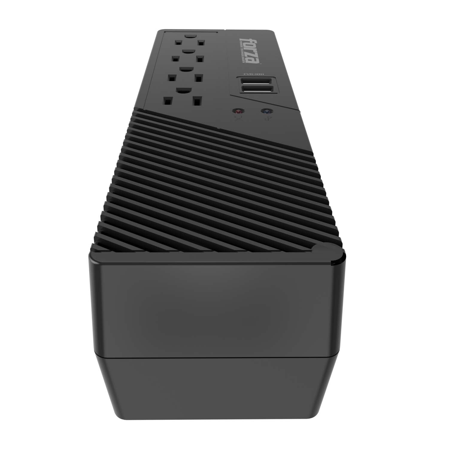Vista frontal del regulador automático de voltaje Forza FVR-1011USB