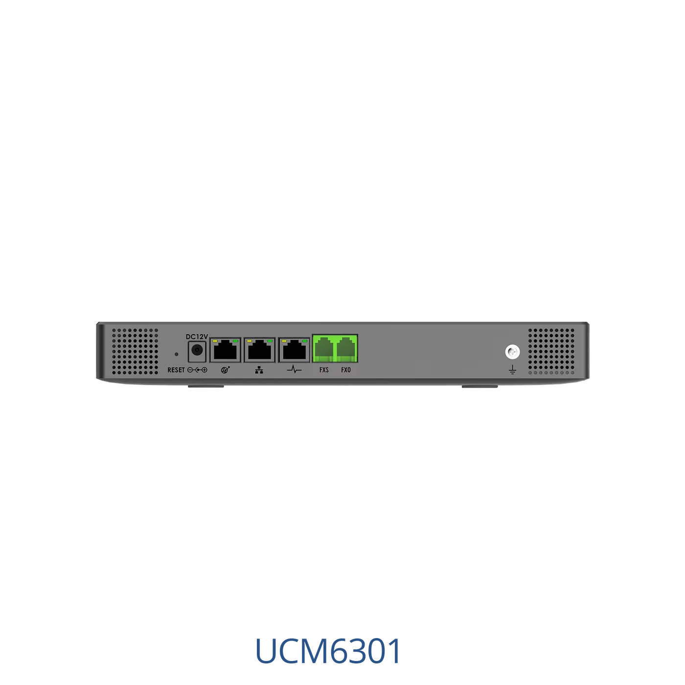 Vista posterior de la familia Grandstream UCM6301