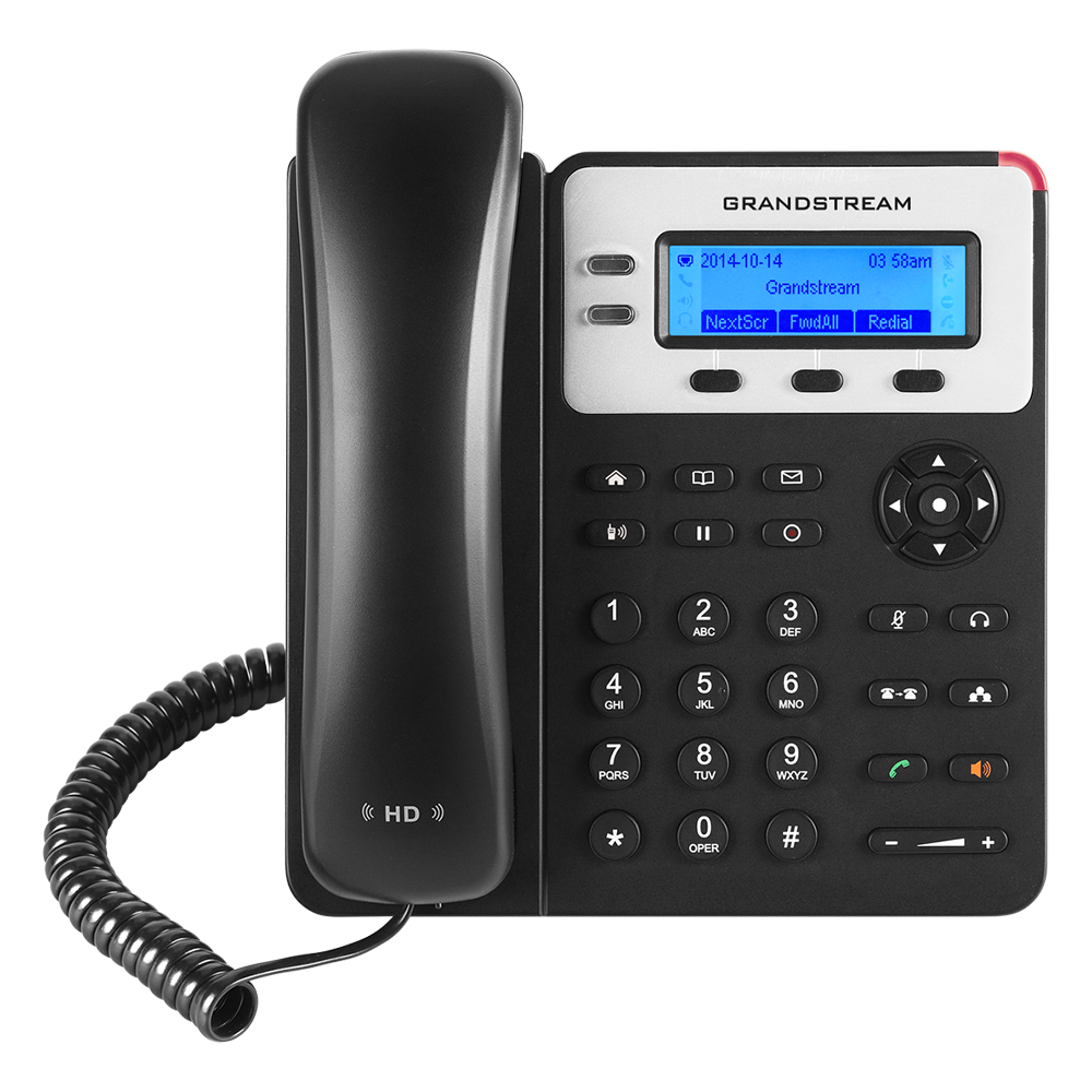 Vista frontal oficial del teléfono IP Grandstream GXP1625