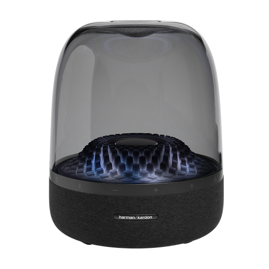 Vista frontal del parlante Harman Kardon Aura Studio 4 negro