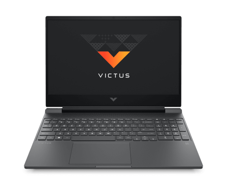 Vista frontal limpia de la familia HP Victus 15 Intel