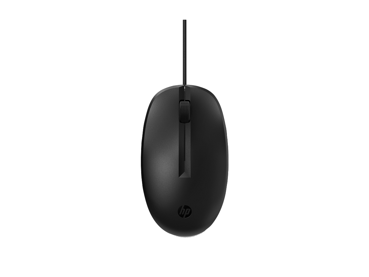 Vista superior oficial del mouse alámbrico HP 125 modelo 265A9UT