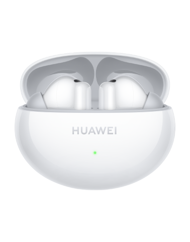 Vista oficial limpia de los HUAWEI FreeBuds 6i blancos