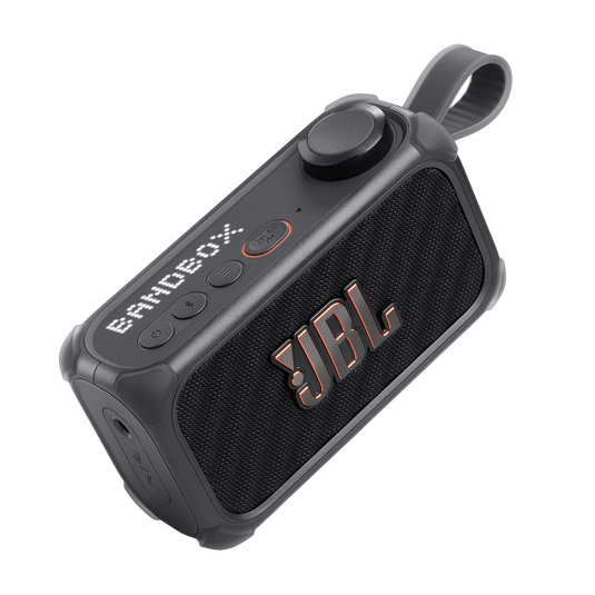 Vista frontal angular del amplificador de práctica JBL BandBox Solo