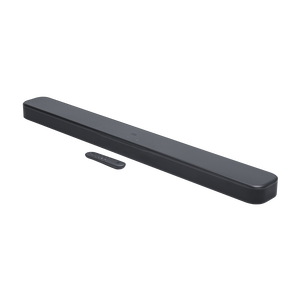 Vista angular de la barra de sonido JBL Bar 300MK2 negra