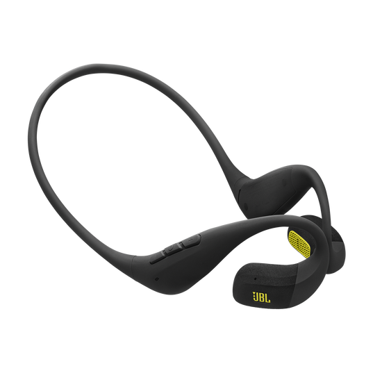 Vista principal de los audífonos deportivos abiertos JBL Endurance Pace Black / Lime