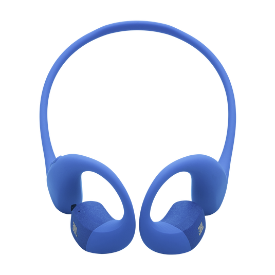 Vista frontal de los JBL Endurance Pace azules