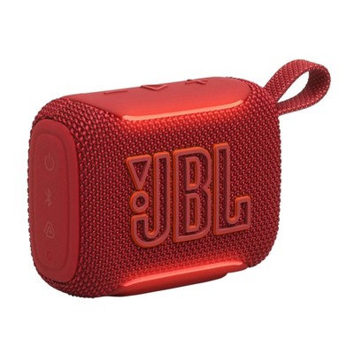 Vista frontal del parlante portátil JBL Go 5 rojo