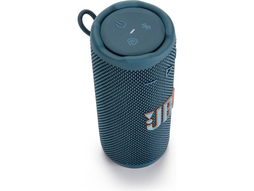 Vista frontal del parlante portátil JBL Grip azul