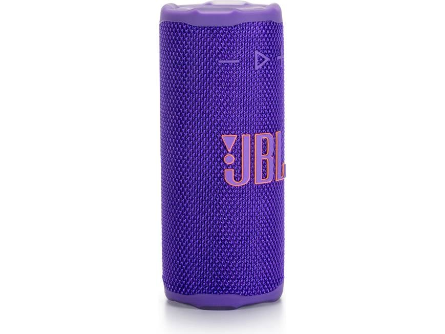 Vista frontal del parlante portátil JBL Grip púrpura