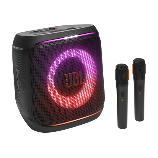Parlante JBL PartyBox Encore 2 con sus dos micrófonos inalámbricos