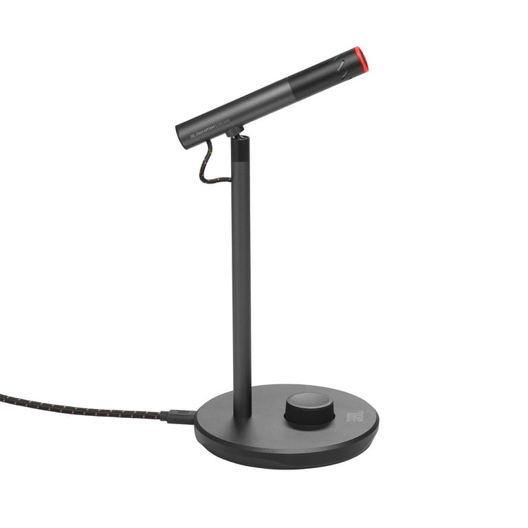 Vista principal del micrófono JBL Quantum Stream Talk con base