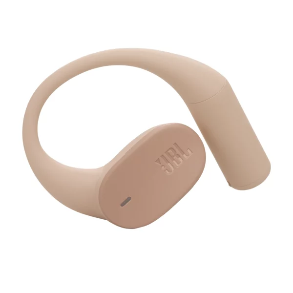 Vista principal del audífono abierto JBL Sense Lite beige