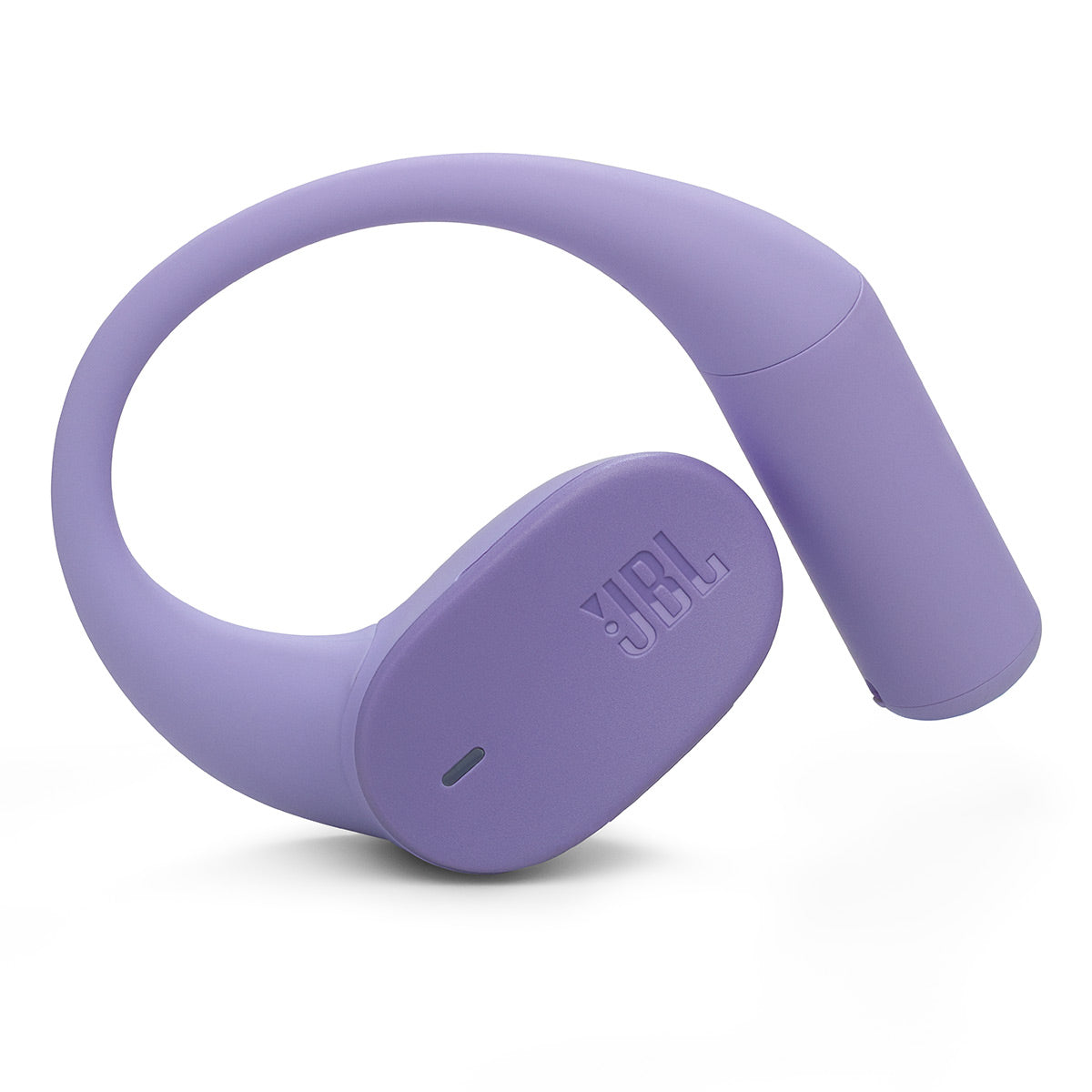 Vista principal del audífono abierto JBL Sense Lite púrpura