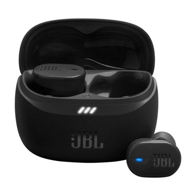 Estuche abierto y auricular JBL Tune Buds 2 Ghost Black