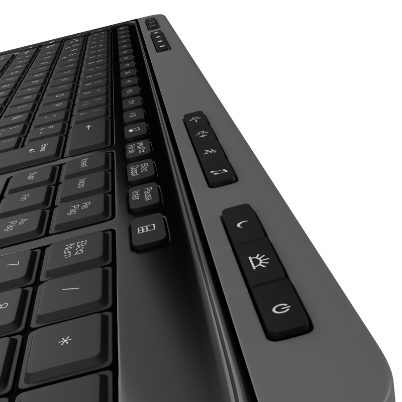 Vista del combo teclado y ratón Klip Xtreme Magnifik KBK-520 sobre fondo blanco