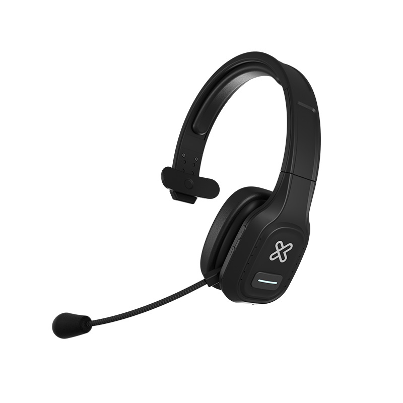 Vista del headset Klip Xtreme VoxCom KCH-750 sobre fondo blanco