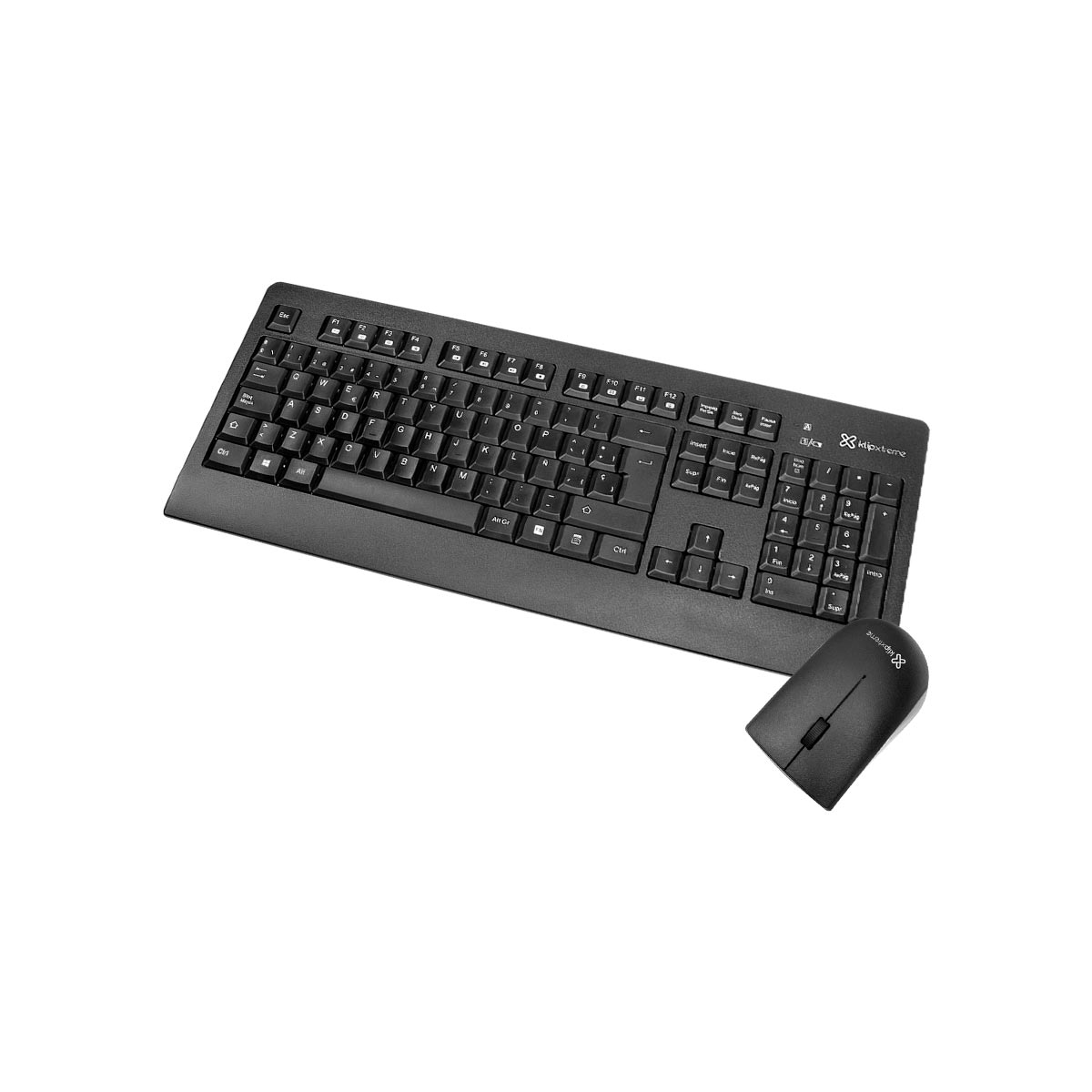 Vista del teclado inalámbrico Klip Xtreme Inspire KCK-265S sobre fondo blanco