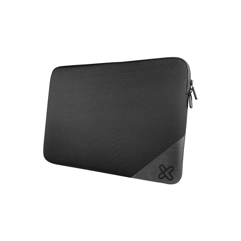 Vista angular de la funda negra Klip Xtreme NeoActive KNS-120BK sobre fondo blanco