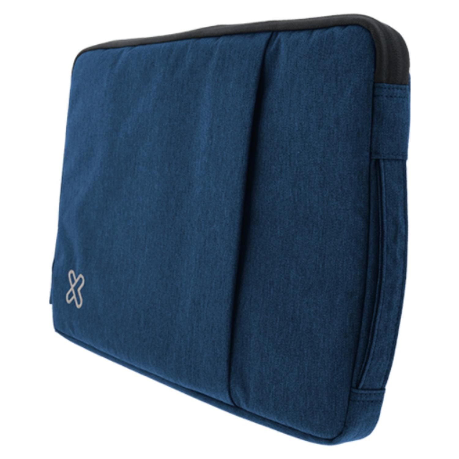 Vista frontal de la funda azul Klip Xtreme SquarePro KNS-418BL sobre fondo blanco