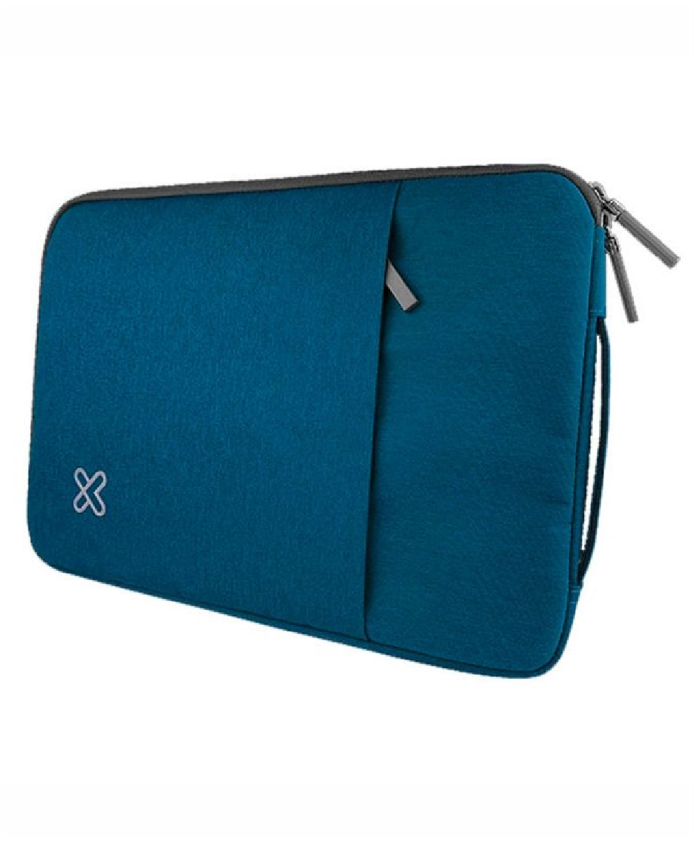 Vista frontal de la funda azul Klip Xtreme SquarePro KNS-420BL sobre fondo blanco