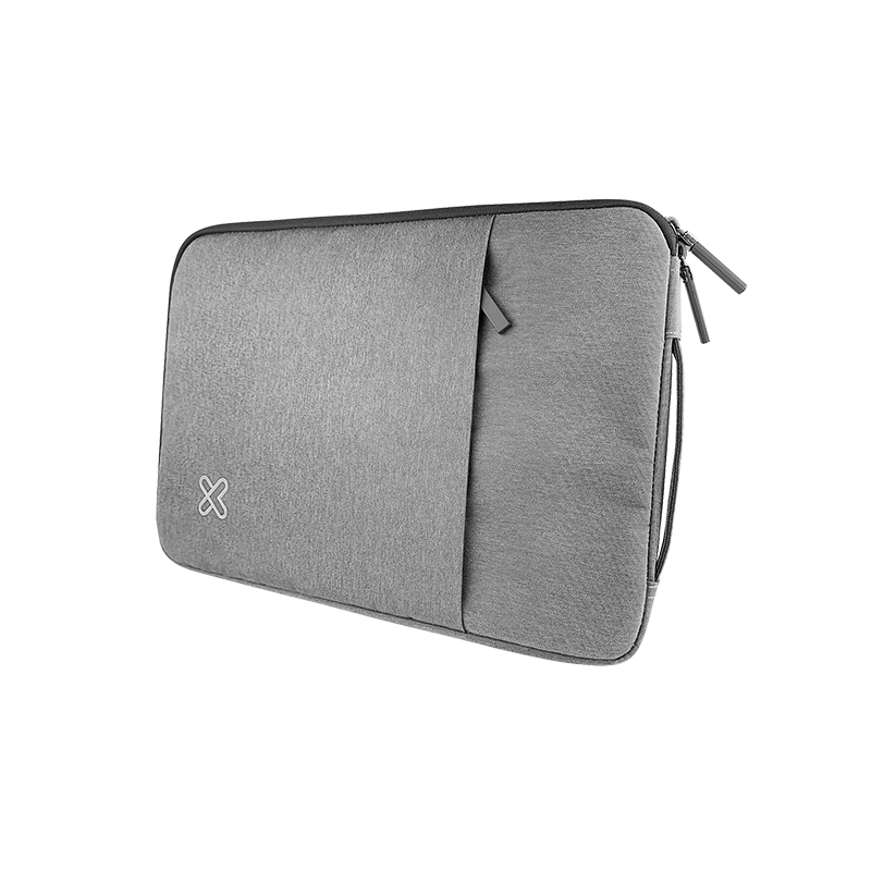 Vista frontal de la funda plateada Klip Xtreme SquarePro KNS-420SV sobre fondo blanco