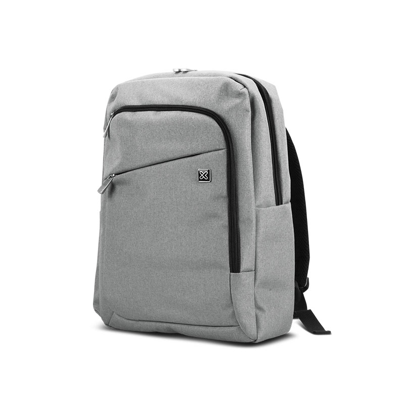 Mochila Klip Xtreme Indigo KNB-416GR gris sobre fondo blanco
