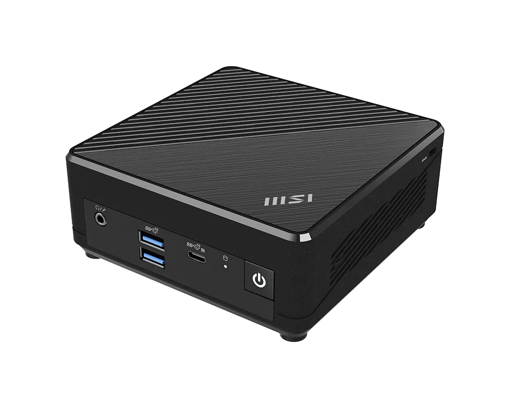 Vista frontal angular oficial del MSI Cubi N ADL-020BUS negro