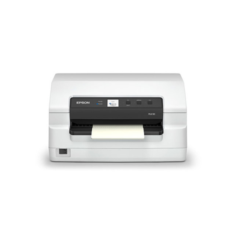 Vista frontal limpia de la impresora matricial Epson PLQ-50 C11CJ10201