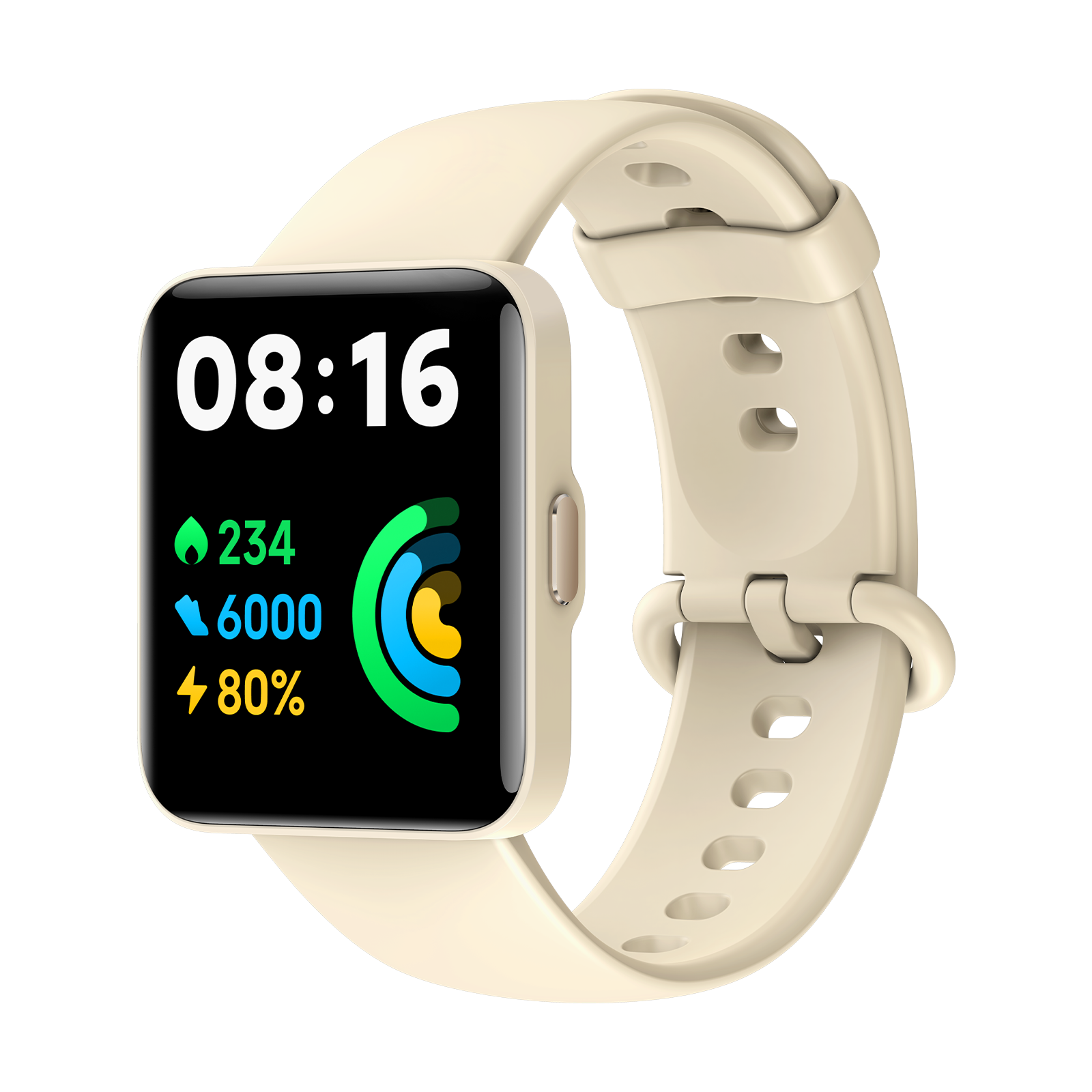 Vista limpia del Redmi Watch 5 Lite Light Gold