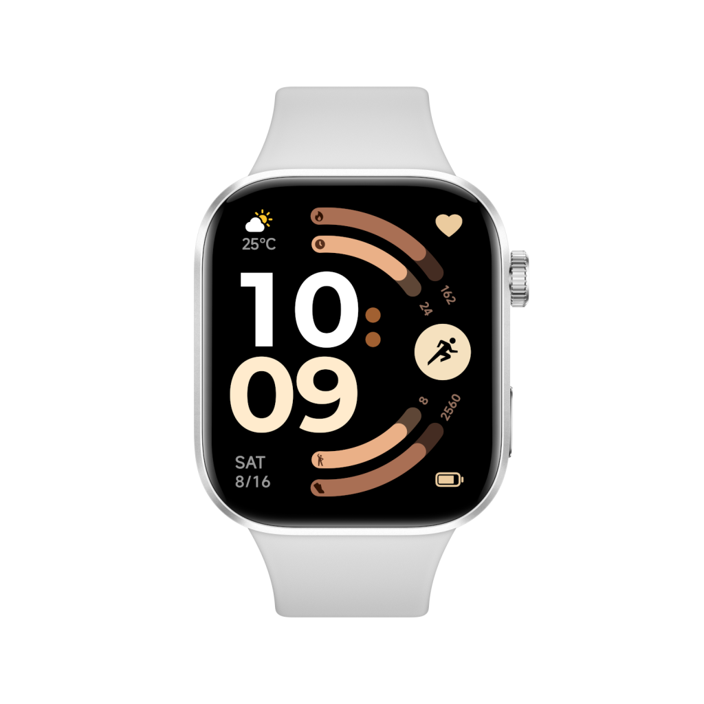 Vista limpia del REDMI Watch 6 en Silver Gray