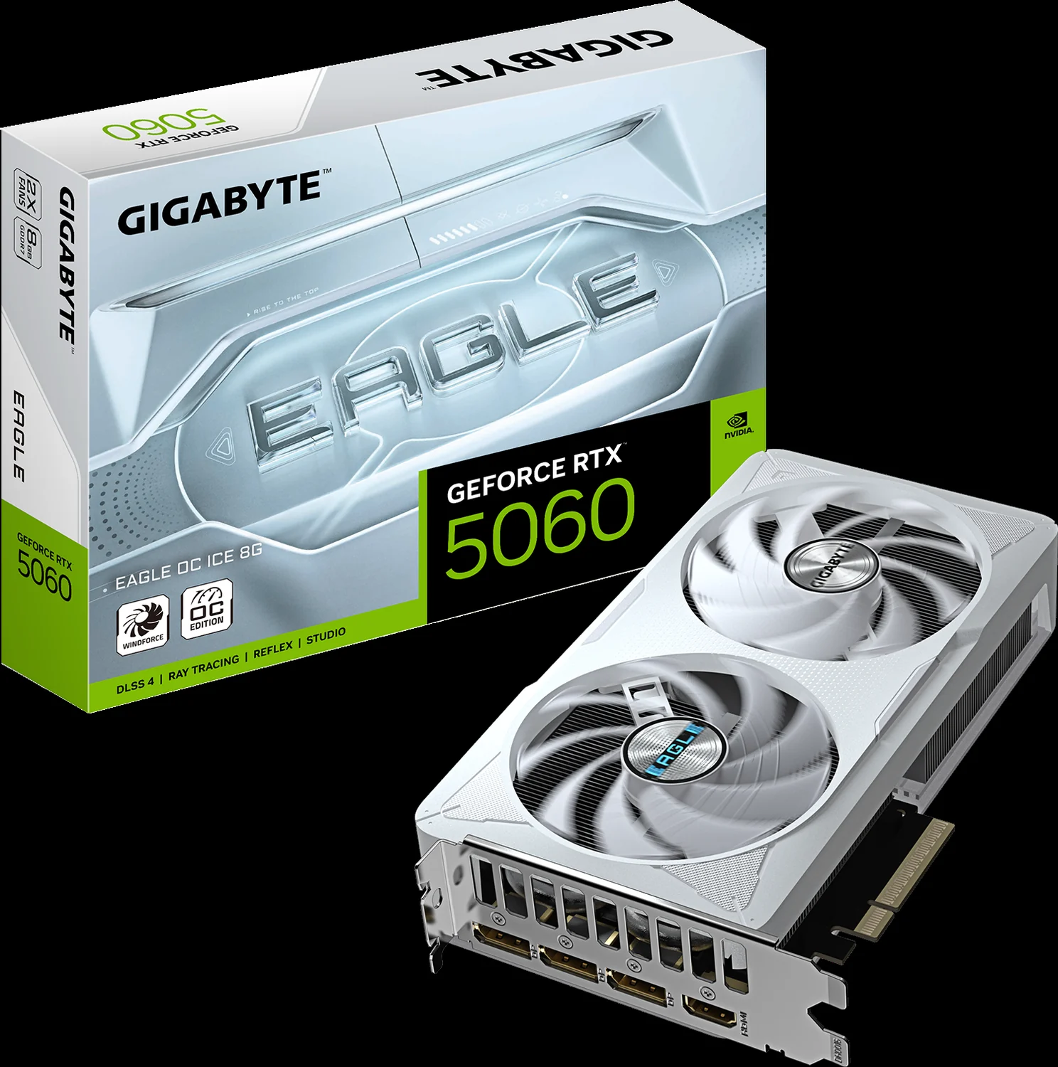 Imagen oficial GIGABYTE de GIGABYTE GeForce RTX 5060 EAGLE OC ICE 8G
