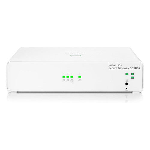 Vista frontal limpia del HPE Networking Instant On Secure Gateway SG1004 S0G33A