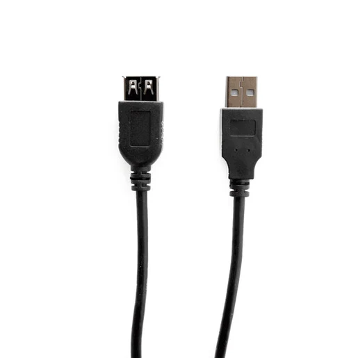 Vista frontal limpia del cable de extensión USB 2.0 Spectra 53612 con conectores USB Tipo A macho y hembra