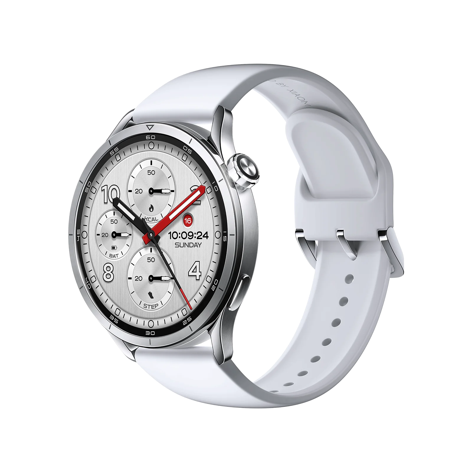 Vista limpia aislada de Xiaomi Watch S5 46 mm en Silver