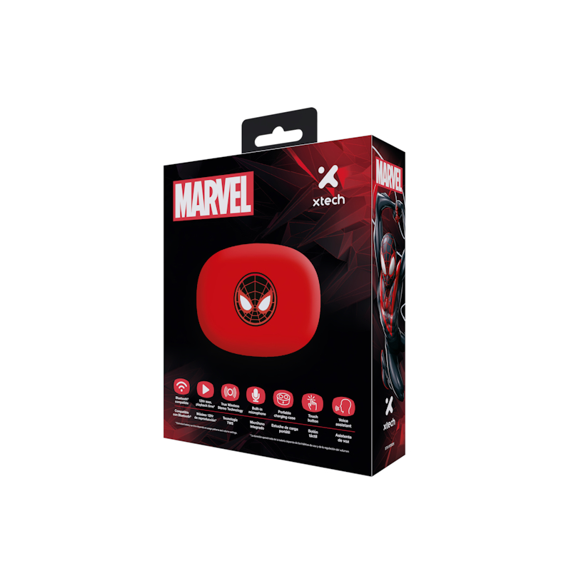 Audífonos TWS Xtech Spider-Man XTH-M701SM con estuche
