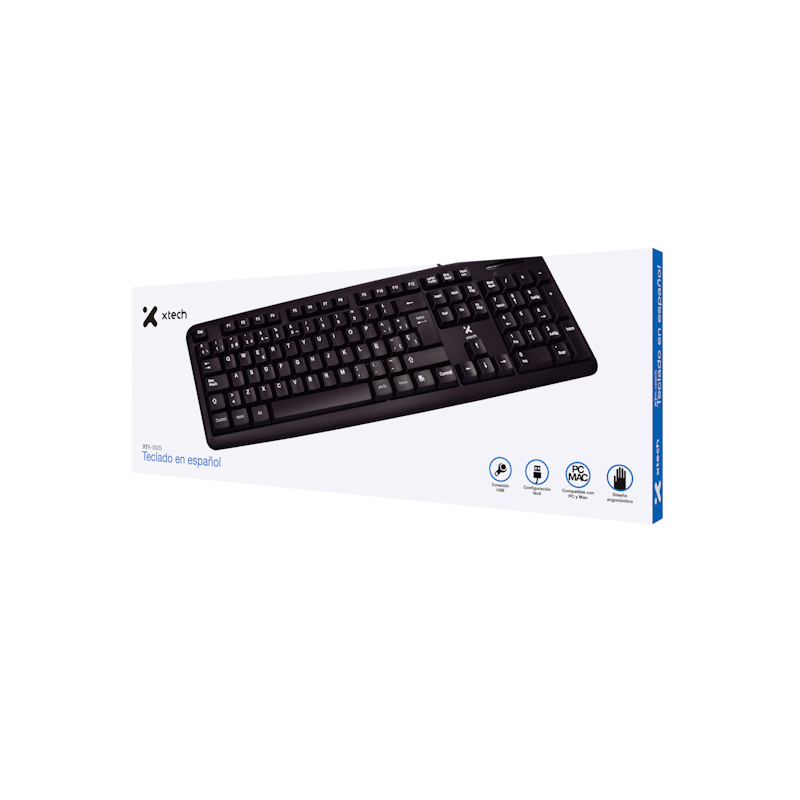 Teclado Xtech XTK-092S sobre fondo blanco