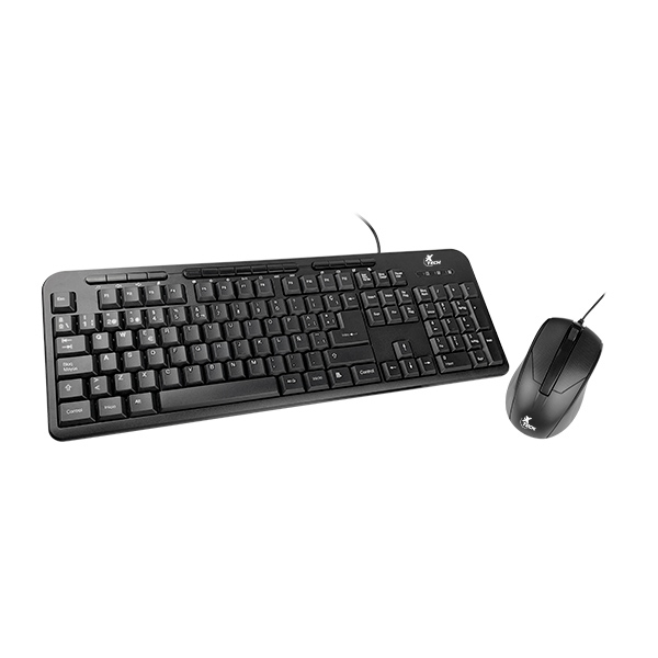 Vista oficial del combo de teclado español y mouse Xtech XTK-301S
